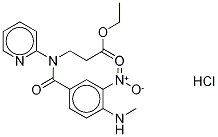 N-[4-(MethylaMino)-3-nitrobenzoyl]-N-2-pyridinyl-β-alanine-d3 Ethyl Ester Hydrochloride Structure