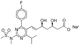 (3R,5R)-瑞舒伐他汀钠盐,,结构式