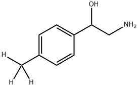 2-アミノ-1-(4-メチルフェニル)エタノール-D3 化学構造式