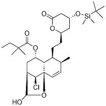 [3S-[3α,5β,5aα,6α(2S*,4S*),6α,9aα,10S*]]-2,2-DiMethyl-butanoic Acid 10-Chloro-6-[2-[4-[[(1,1-diMethylethyl)diMethylsilyl]oxy]tetrahydro-6-oxo-2H-pyran-2-yl]ethyl]-3,4,5,5a,6,7-hexahydro-2-hydroxy-7-Methyl-2H-3,9a-Methano-1-benzoxepin-5-yl Ester Structure