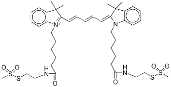 Cyanine 5 Bisfunctional MTSEA Dye, PotassiuM Salt (90%) Structure