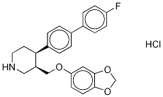 (3R,4S)-rel-3-[(1,3-Benzodioxol-5-yloxy)Methyl]-4-(4'-fluoro[1,1'-biphenyl]-4-yl)-piperidine-d4 Hydrochloride Structure