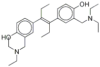 (E)-4,4'-(1,2-Diethyl-1,2-ethenediyl)bis[2-[(diethylaMino)Methyl]phenol-d4 Struktur