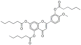 3',5,7-Tri-O-hexanoyl-4'-Methoxyflavone Structure