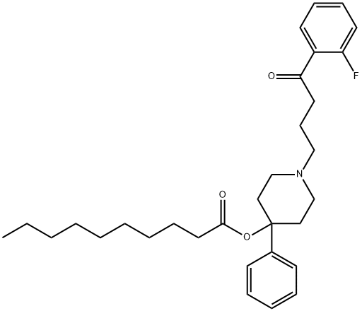 4-Defluoro-2-fluoro Haloperidol Decanoate ,1798004-21-3,结构式