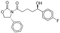 (4R)-4-Phenyl-3-[(5R)-5-(4-fluorophenyl)-5-hydroxypentanoyl]-1,3-oxazolidin-2-one Structure