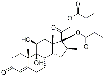 9α-Hydroxy 1,2-Dihydro Betamethasone 17,21-Dipropionate Structure