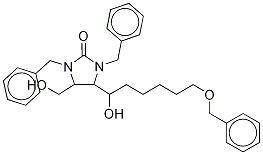 4-(Hydroxymethyl)-5-(1,6-dihydroxyhexyl)-1,3-dibenzyl-2-imidazolidinone Benzyl Ether Structure