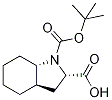 rel-(2S,3aR,7aS)-Octahydroindole-1,2-dicarboxylic Acid t-Butyl Ester Structure