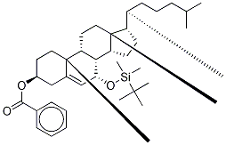 (3β,7α)-3-O-Benzoyl-7-O-tert-butyldimethylsilyl-cholest-5-ene-3,7-diol Structure