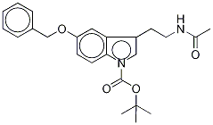 N-Acetyl-N-tert-butoxycarbonyl-O-benzyl Serotonin-d4 Structure