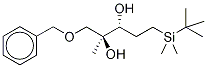 4-O-tert-Butyldimethylsilyl-2,3-dihydroxy-2-methyl-butan-1,4-diol 1-O-Benzyl Ester, 1797102-40-9, 结构式
