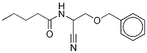 3-Benzyloxy-α-(N-butyryl-d3)-aminopropionitrile Struktur