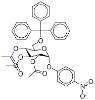 4-Nitrophenyl 2,3,4-Tri-O-acetyl-6-O-trityl-α-D-glucopyranoside Structure
