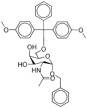 Benzyl 2-Acetamido-2-deoxy-6-dimethoxytrityl-α-D-galactopyranoside Structure