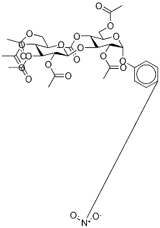 4-Nitrophenyl 2,4,6-Tri-O-acetyl-3-O-(2,3,4,6-tetra-O-acetyl -β-D-glucopyranosyl)-α-D-glucopyranoside Structure