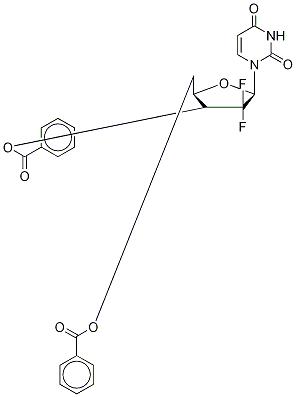 2'-Deoxy-2',2'-difluoro-uridine-13C,15N2 3',5'-Dibenzoate Struktur