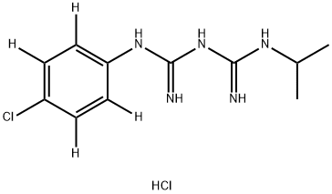 Chlorguanide-d4 Hydrochloride Struktur