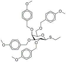 Ethyl Tetra-O-(4-methoxybenzyl)--D-thiogalactopyranoside Structure