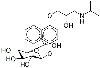 4-[2-Hydroxy-3-[(1-methylethyl-d7)amino]propoxy]-1-naphthalenyl -D-glucopyranosiduronic Acid Structure
