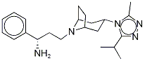 (1S)-3-[3-((3-Isopropyl-d6)-5-methyl-4H-1,2,4-triazol-4-yl)-exo-8-azabicyclo[3.2.1]oct-8-yl]-1-phenyl-1-propanamine Structure