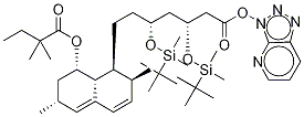3,5-Bis(tert-butyldimethylsilyl) Simvastatin Hydroxy Acid 7-Azabenzotriazole Ester Structure