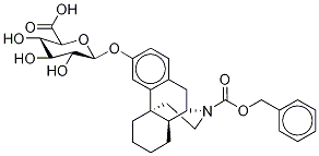 N-Benzyloxycarbonyl N-Desmethyl Dextrorphan-d3 β-D-O-Glucuronide Structure