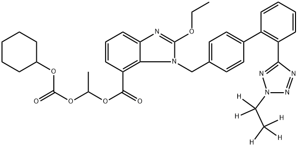 2H-2-ETHYL-D5 CANDESARTAN CILEXETIL, 1246816-44-3, 结构式