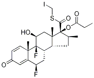 5-Iodomethyl 6α,9α-Difluoro-11β-hydroxy-16α-methyl-3-oxo-17α-(3,3,3-d3-propionyloxy)-androsta-1,4-diene-17β-carbothioate Structure