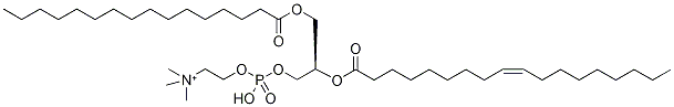 1-Palmitoyl-2-oleoyl-sn-glycerol-3-phosphocholine-13C16 Struktur