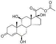 21-O-Acetyl 6α-Hydroxy Cortisol-d4, , 结构式