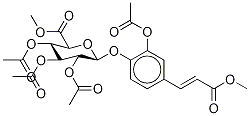 3-O-Acetyl Caffeic Acid Methyl Ester 4-O-(Tri-O-acetyl-β-D-glucuronic Acid Methyl Ester), , 结构式
