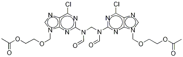 Bis [Acetyl 2-[(2-ForMaMide-1,6-dihydro-6-chloro-9H-purin-9yl)Methoxy]ethyl Ester] Structure