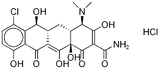 DeMeclocycline-d6 Hydrochloride 结构式