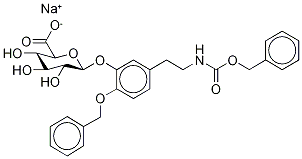 N-Benzyloxycarbonyl-4-O-benzyl DopaMine 3-β-D-Glucuronide SodiuM Salt Structure