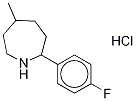 2-(4-Fluorophenyl)hexahydro-5-Methyl-1H-azepine Hydrochoride Struktur