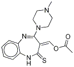 Olanzapine ThioacetoxyMethylidene IMpurity 化学構造式