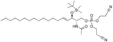2-O-tert-ButyldiMethylsilyl C2 CeraMide-1-(bis(2-cyanoethyl)phosphate Structure