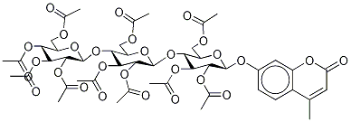  7-[(O-β-D-glucopyranosyl-triacetate-(14)-O-β-D-glucopyranosyl-triacetate-(14)-β-D-glucopyranosyl-tetraacetate)oxy]-4-Methyl-2H-1-benzopyran-2-one