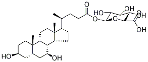 1-[(3α,5β,7α)-3,7-Dihydroxycholan-24-oate-d5] β-D-Glucopyranuronic Acid Struktur