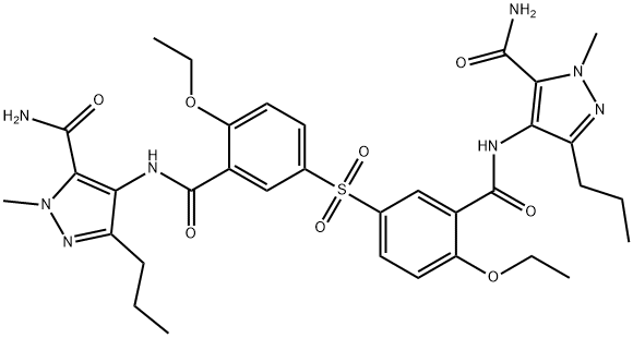 3,3'-Sulfonyl Bis[(4-Ethoxy-3-(6,7-dihydro-1-Methyl-7-oxo-3-propyl-1H-pyrazolo-pyriMidin-5-yl)benzene) Structure