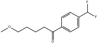 5-甲氧基-1-[4-(二氟甲基)苯基]-1-戊酮, 1391053-78-3, 结构式