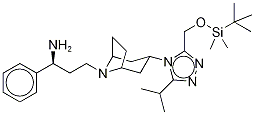 N-Des-(4,4-difluorocyclohexanecarboxy)-3-tert-butyldiMethylsilyloxyMethyl Maraviroc Structure