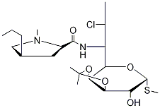 3,4-O-Isopropylidene 7-Epi Clindamycin 化学構造式