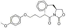 3-[5-(4-Methoxyphenoxy)-(2S)-2-methyl-1-oxobutyl]-(4S)-4-benzyl-2-oxazolidinone Structure