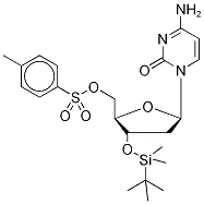 5'-Tosyl-3'-tert-butyldimethylsilyl-2'-deoxy-cytidine Structure
