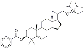 (3β,20S)-4,4,20-Trimethyl-21-[[tris(isopropyll)silyl]oxy]-pregn-5-en-3-ol-d6 3-Benzoate Structure