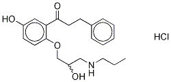 5-Hydroxy Propafenone-D5 Hydrochloride Structure