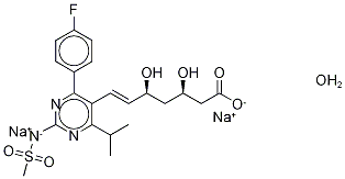 N-Desmethyl Rosuvastatin Disodium Salt Monohydrate, , 结构式