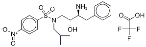 N-[(2R,3S)-3-Amino-2-hydroxy-4-phenylbutyl]-N-(2-methylpropyl)-4-nitrobenzenesulfonamide Trifluoroacetic Acid Salt Structure